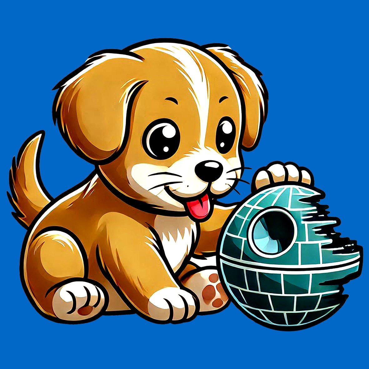 Matrix Music Store Rex Dog Death Star 2 t-shirt unisex