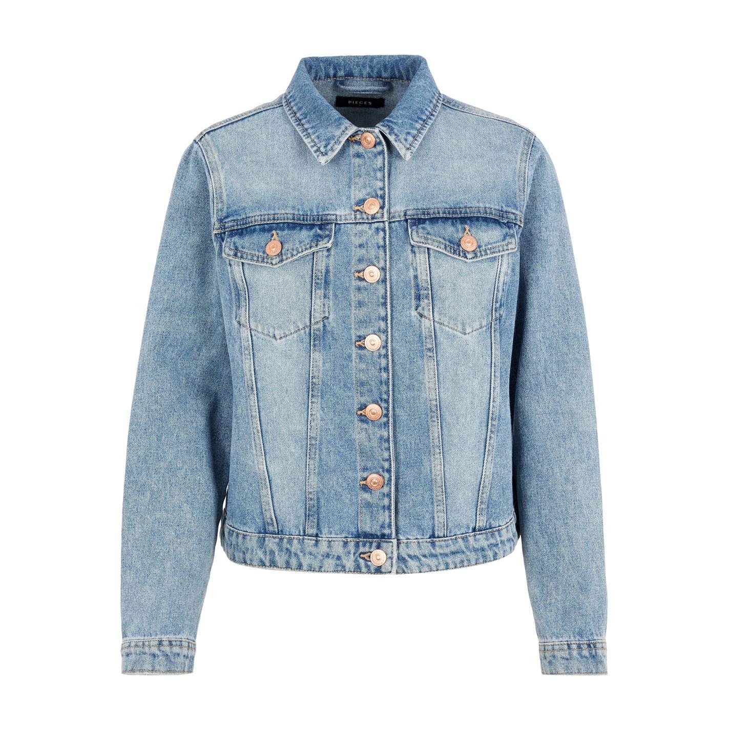 Pieces Pclou L/S Denim Jacket giacca jeans taglia S