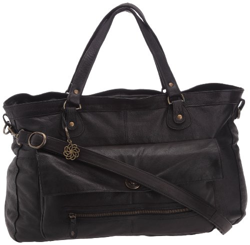 Pieces Totally Royal borsa pelle donna nera