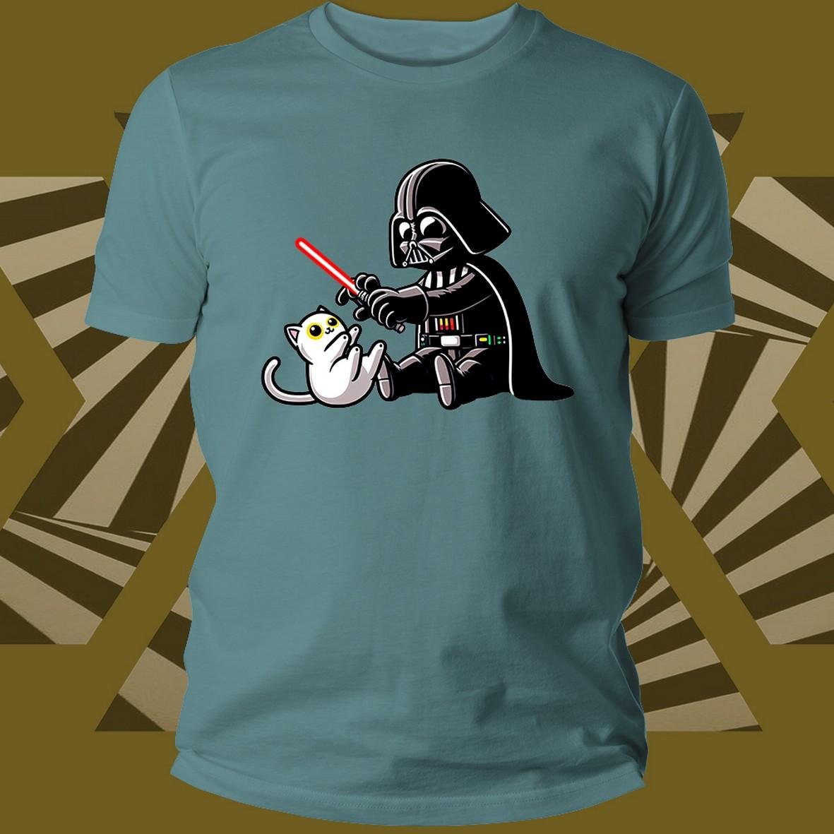 Matrix Music Store Pet-Tee Rex Vader vs Cat T-shirt unisex