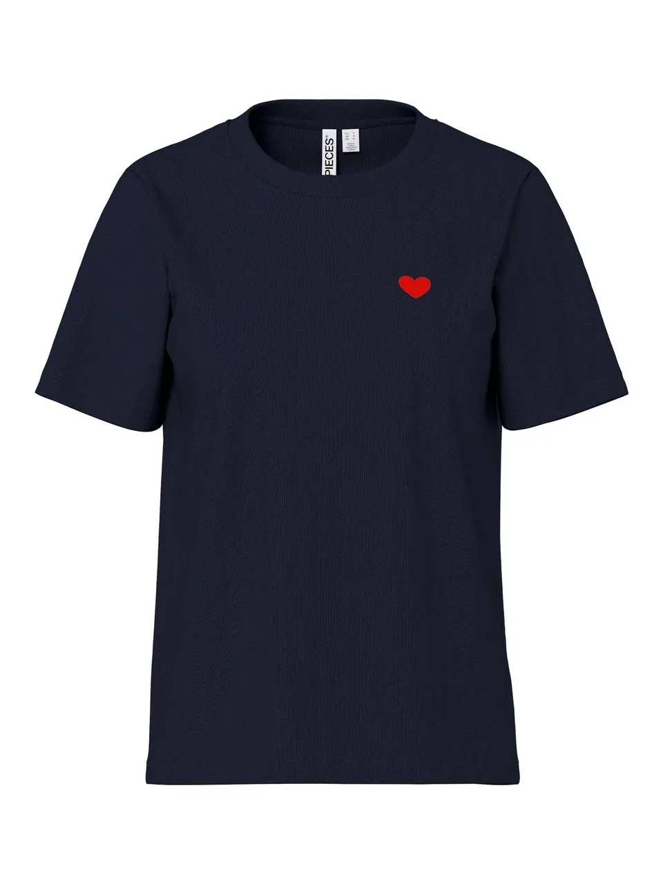 Pieces Pcmila SS Heart Tee t-shirt donna M cuore