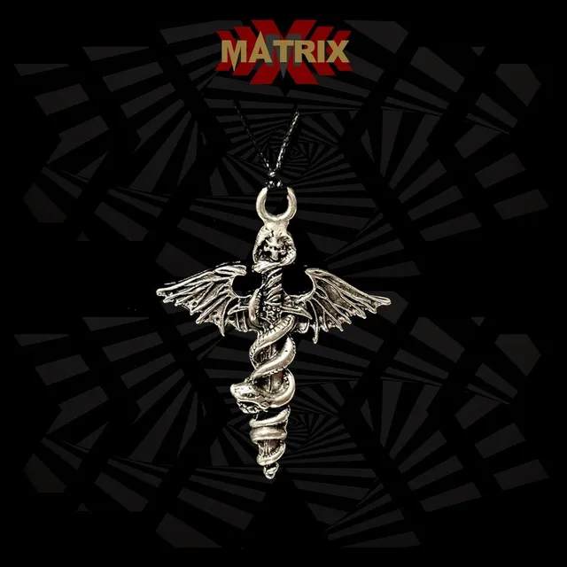 Motley Crue Snake Sword ciondolo zamac cordino