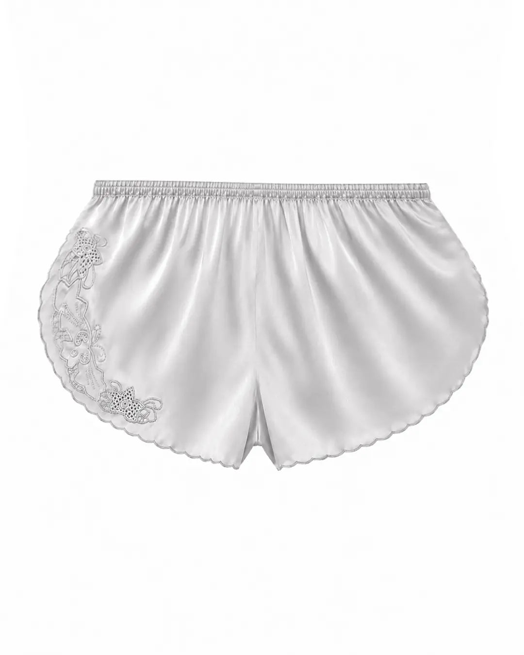 el.residu Nidra Set pigiama seta grigio chiaro shorts