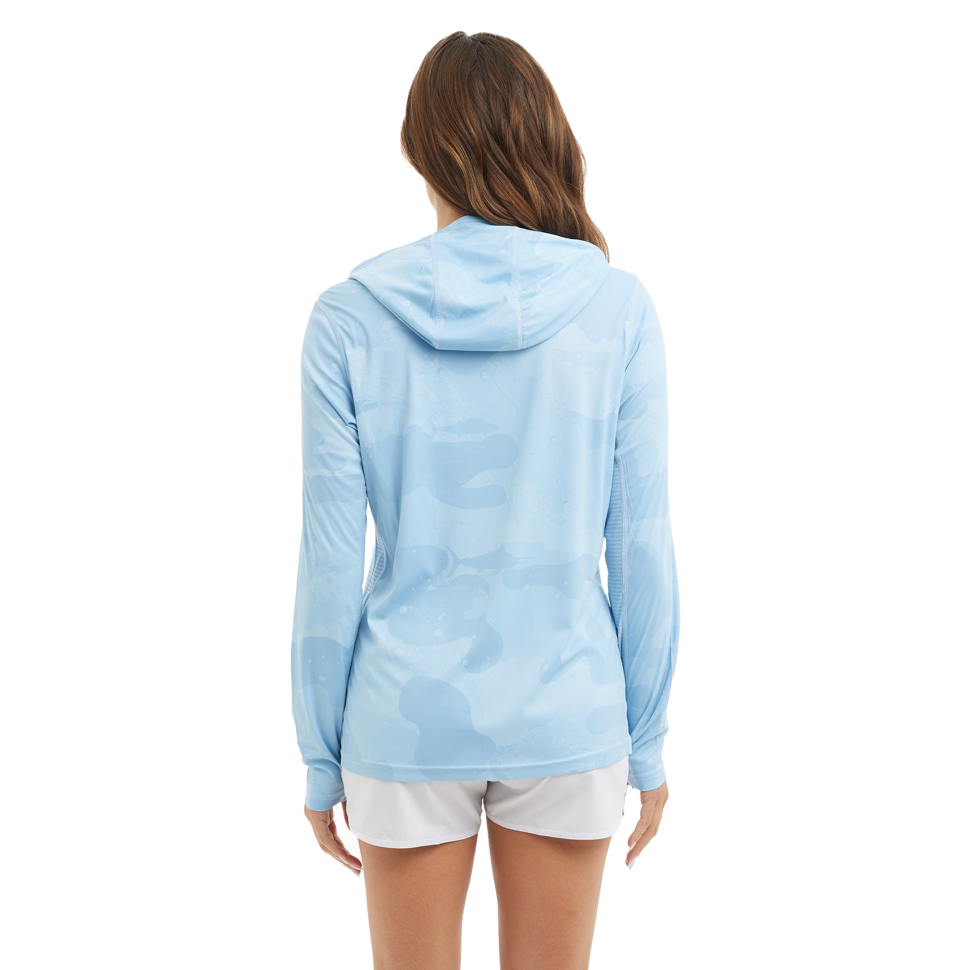 PELAGIC Ws Vaportek maglia da pesca Light Blue UPF 50+
