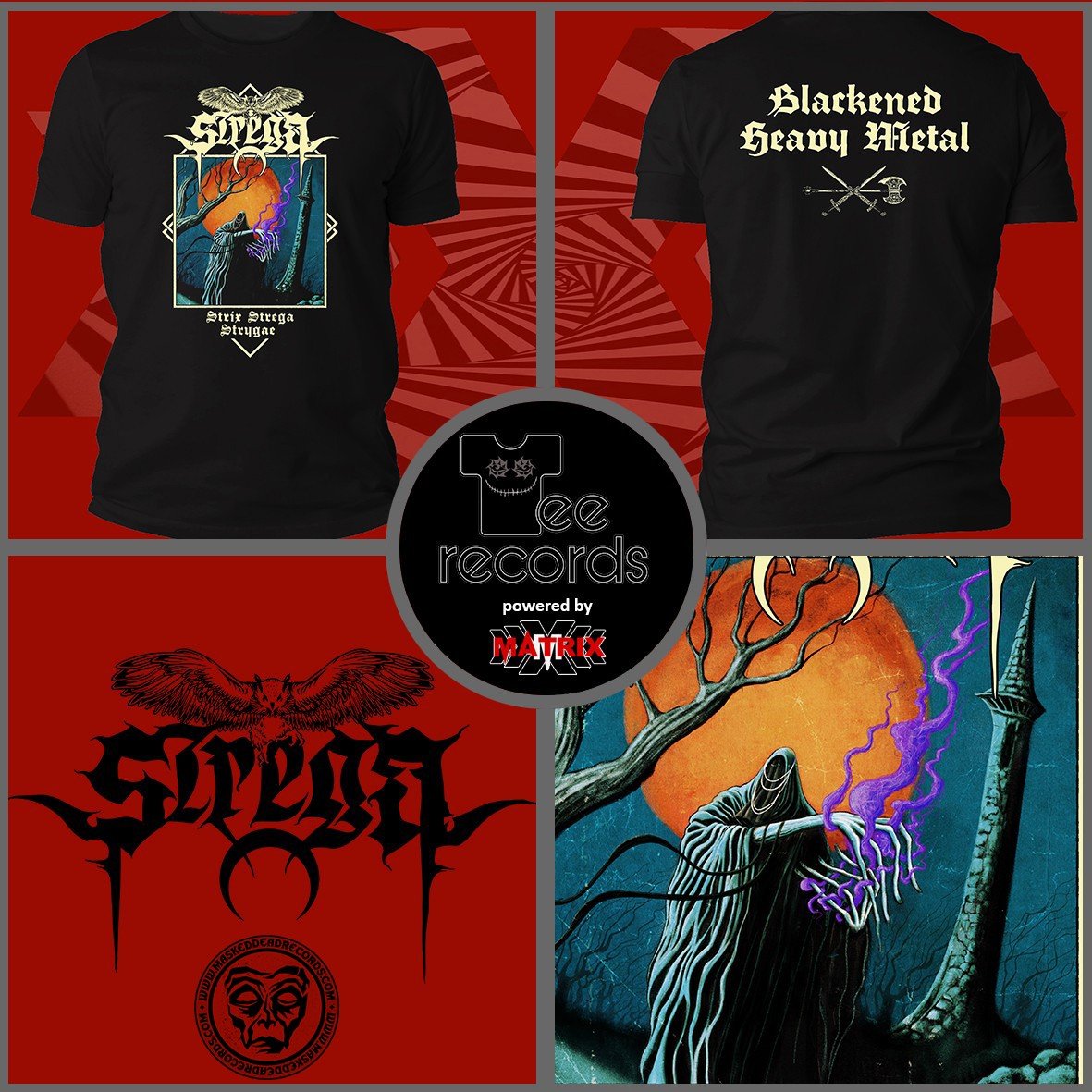 Matrix Music Store Strix Strega maglietta cotone organico