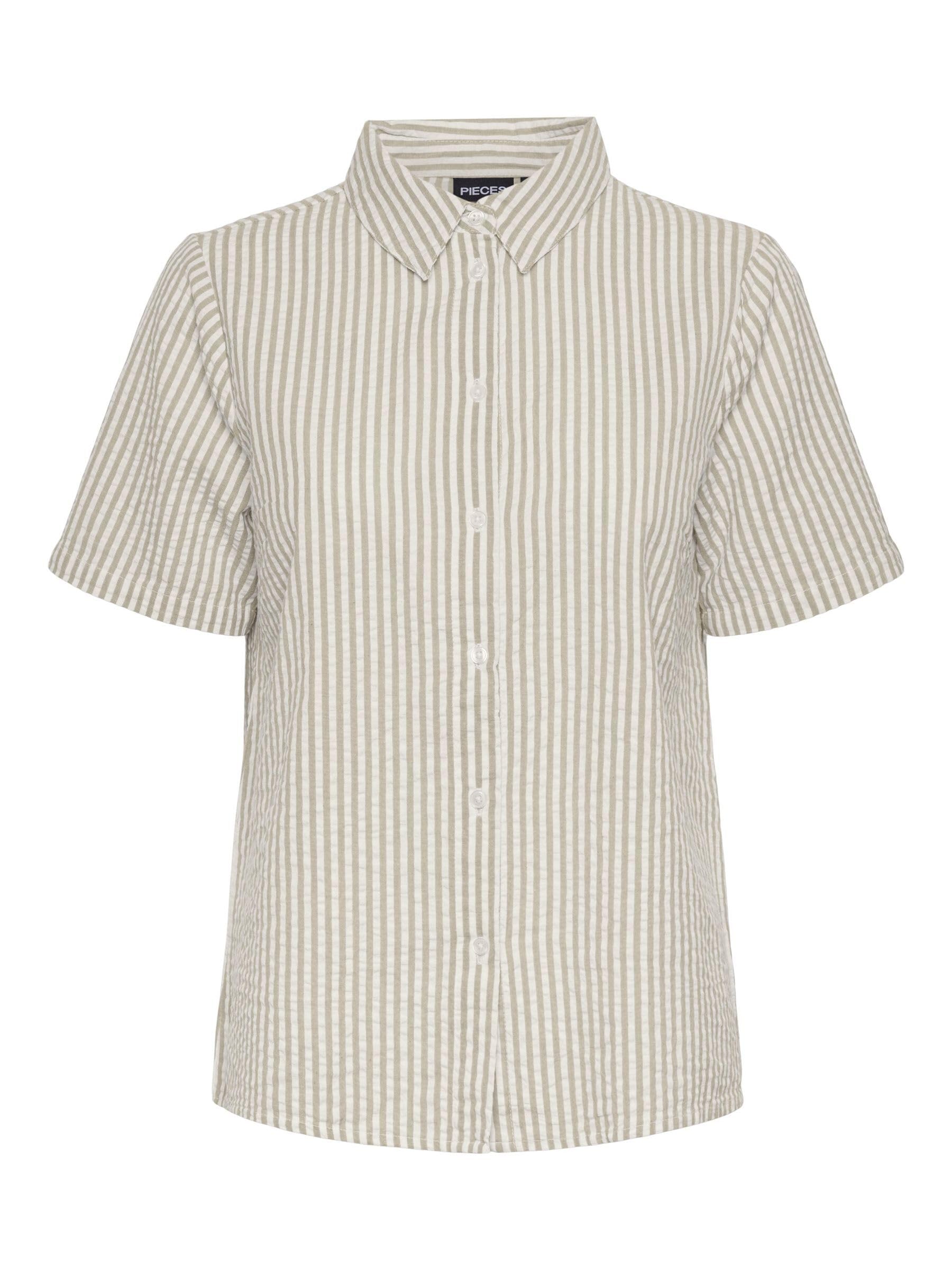 Pieces Pcsally Seersucker camicia donna maniche corte
