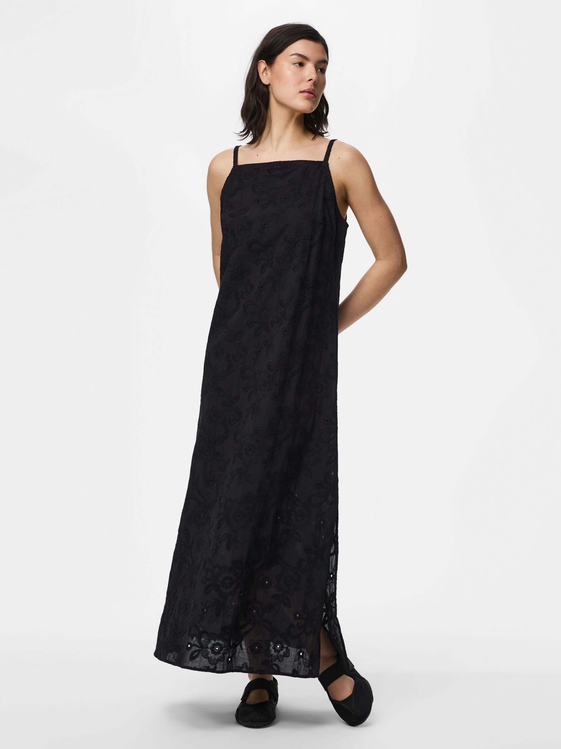 Pieces Pcginger SL Ankle Dress abito lungo smanicato