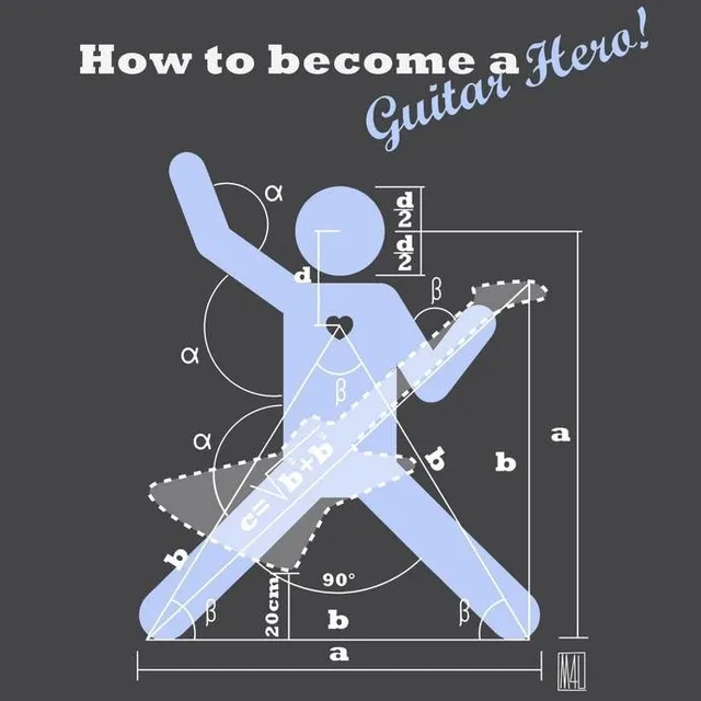 Matrix Music Store M4U Guitar Hero t-shirt cotone unisex