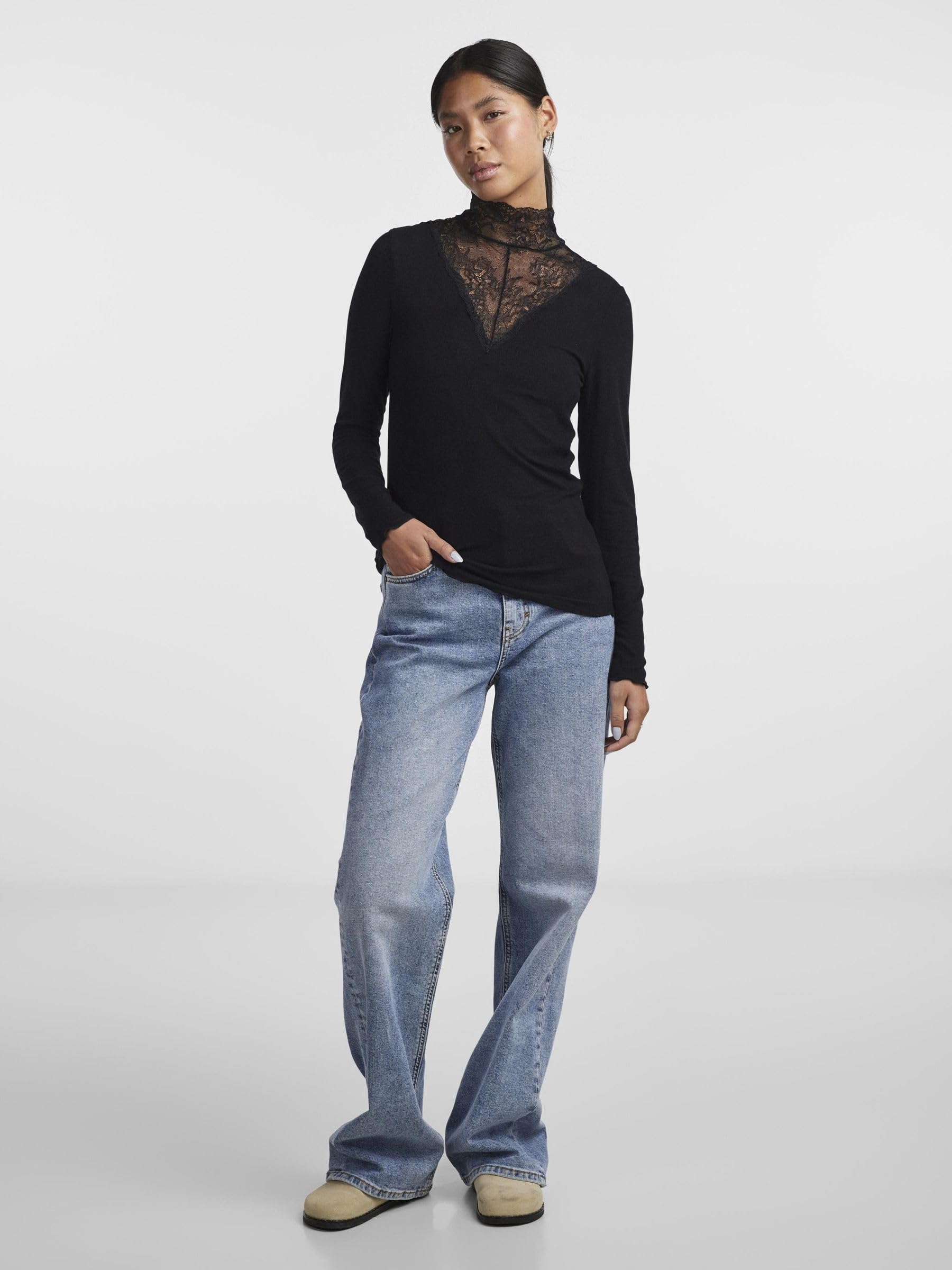 Pieces Pcsiri maglia collo alto donna S manica lunga