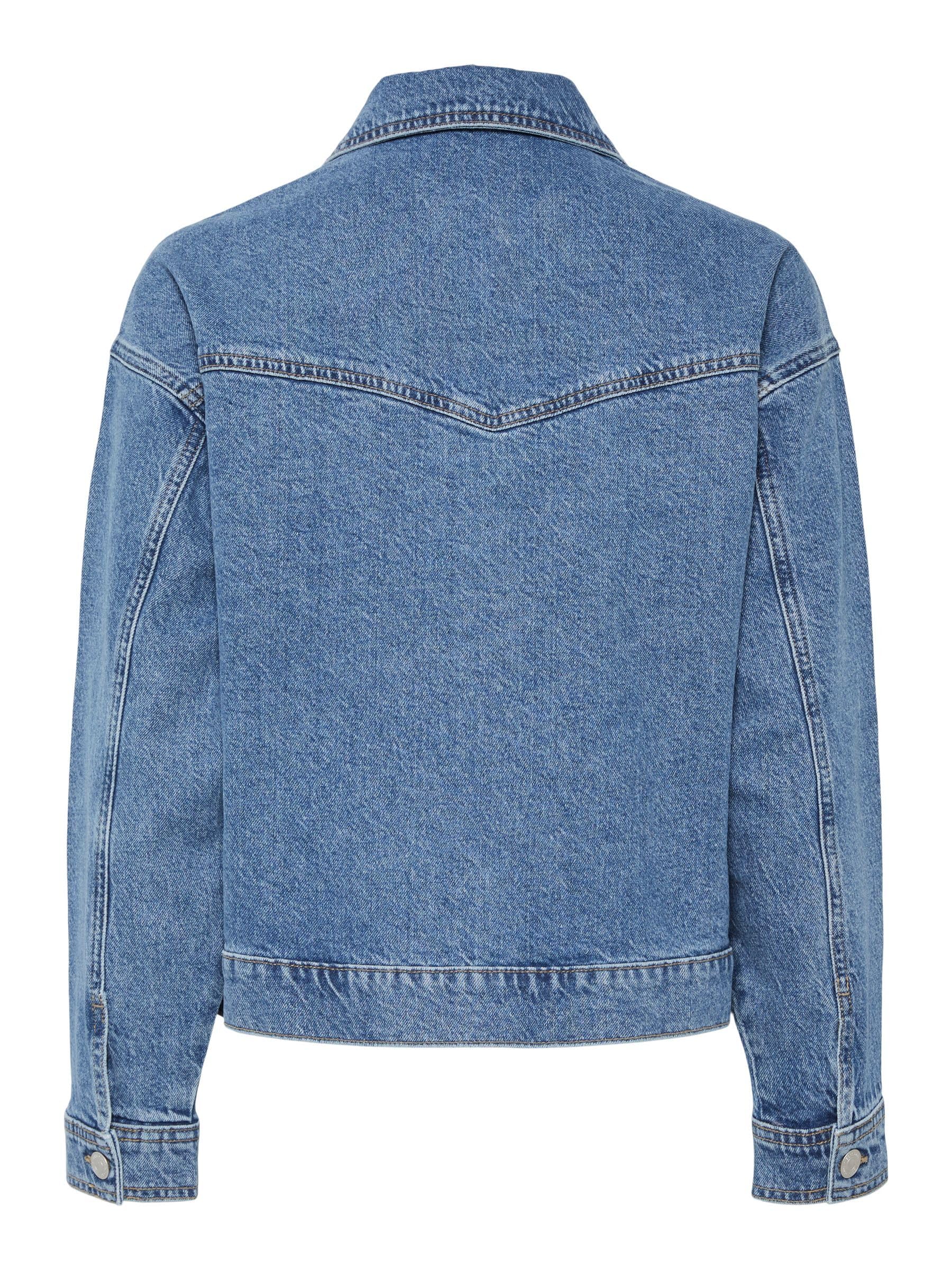 Pieces Pcelma Denim Noos Bc giacca jeans blu M vestibilità comoda