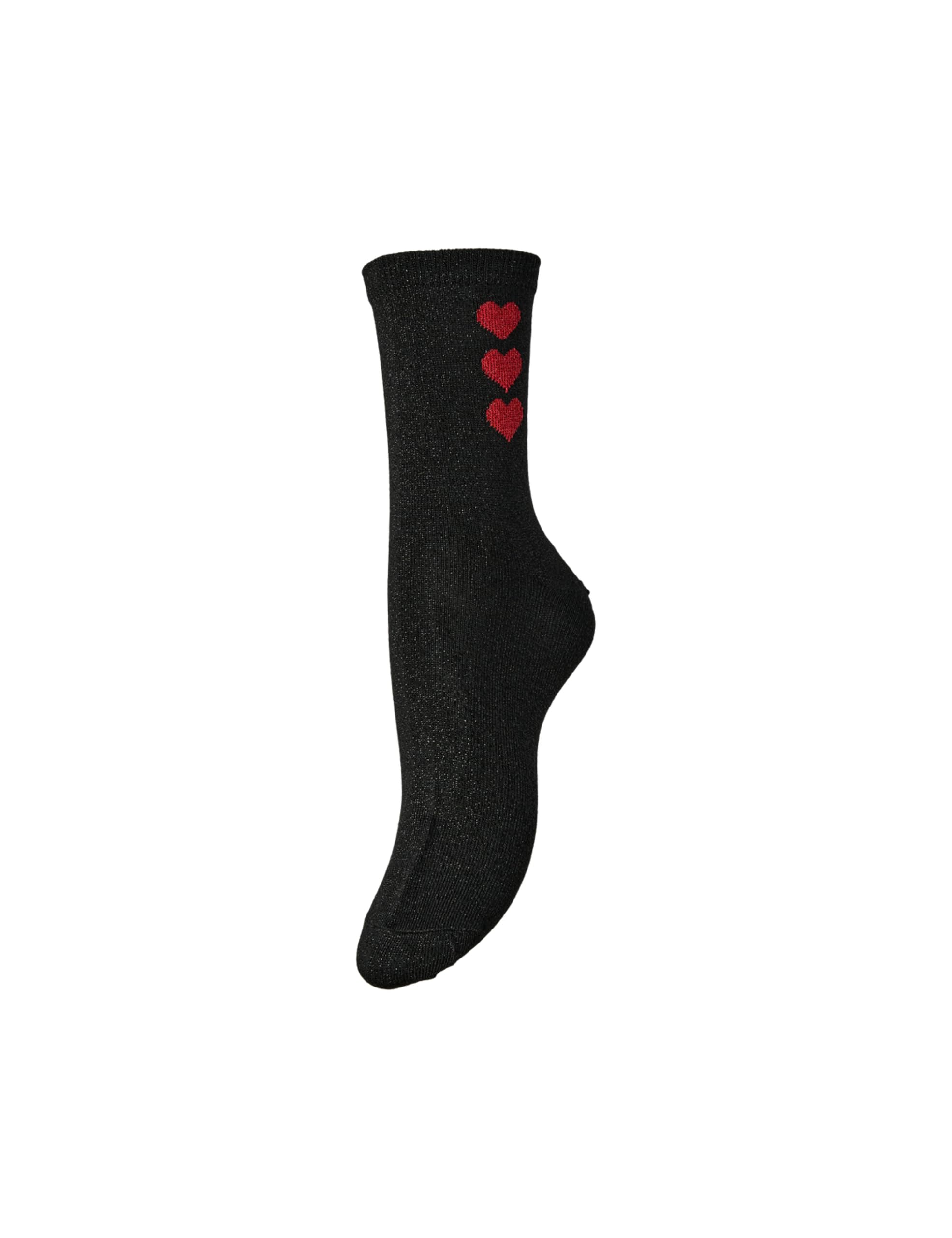Pieces Pcnolia Lurex Detail Socks calzini neri lurex