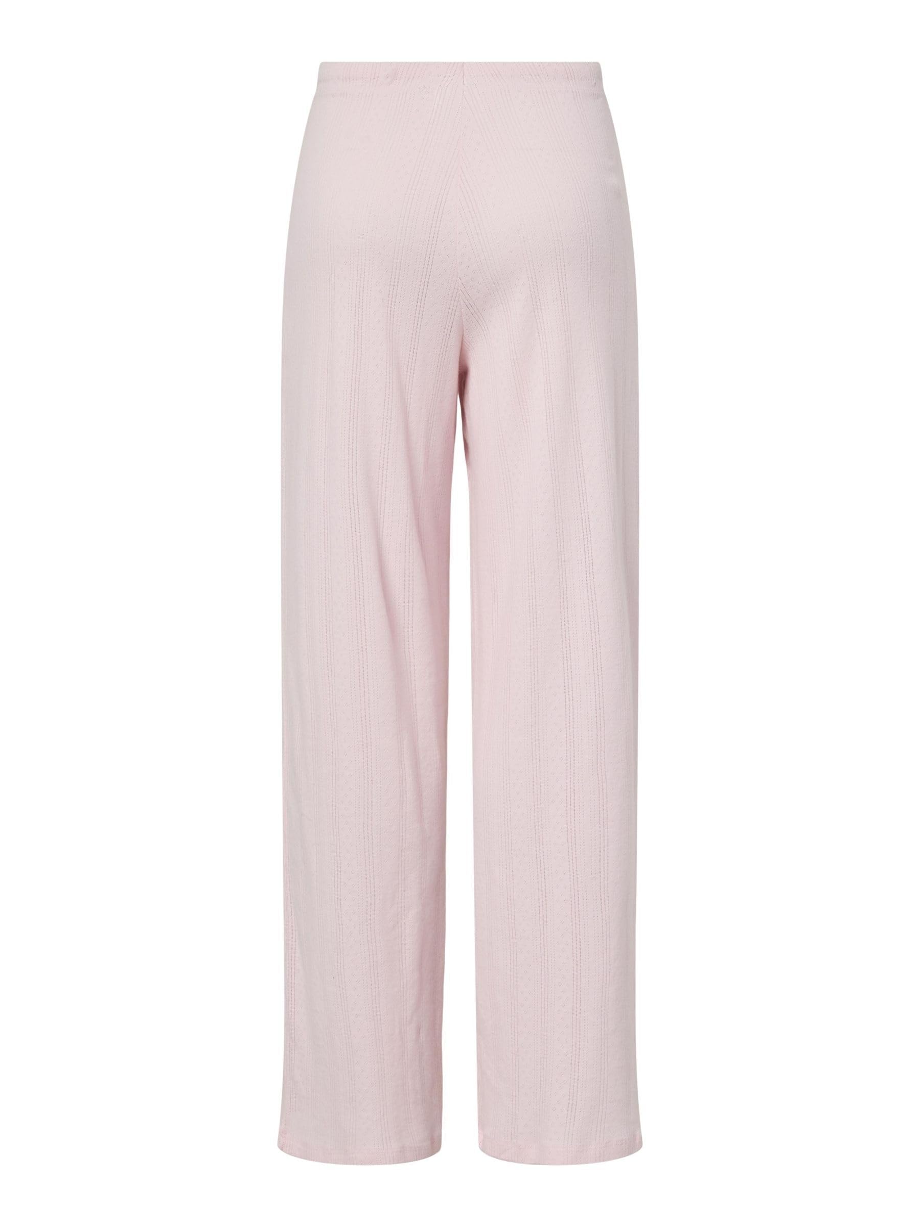 Pieces Pcmarie Pointelle pantaloni donna rosa jersey