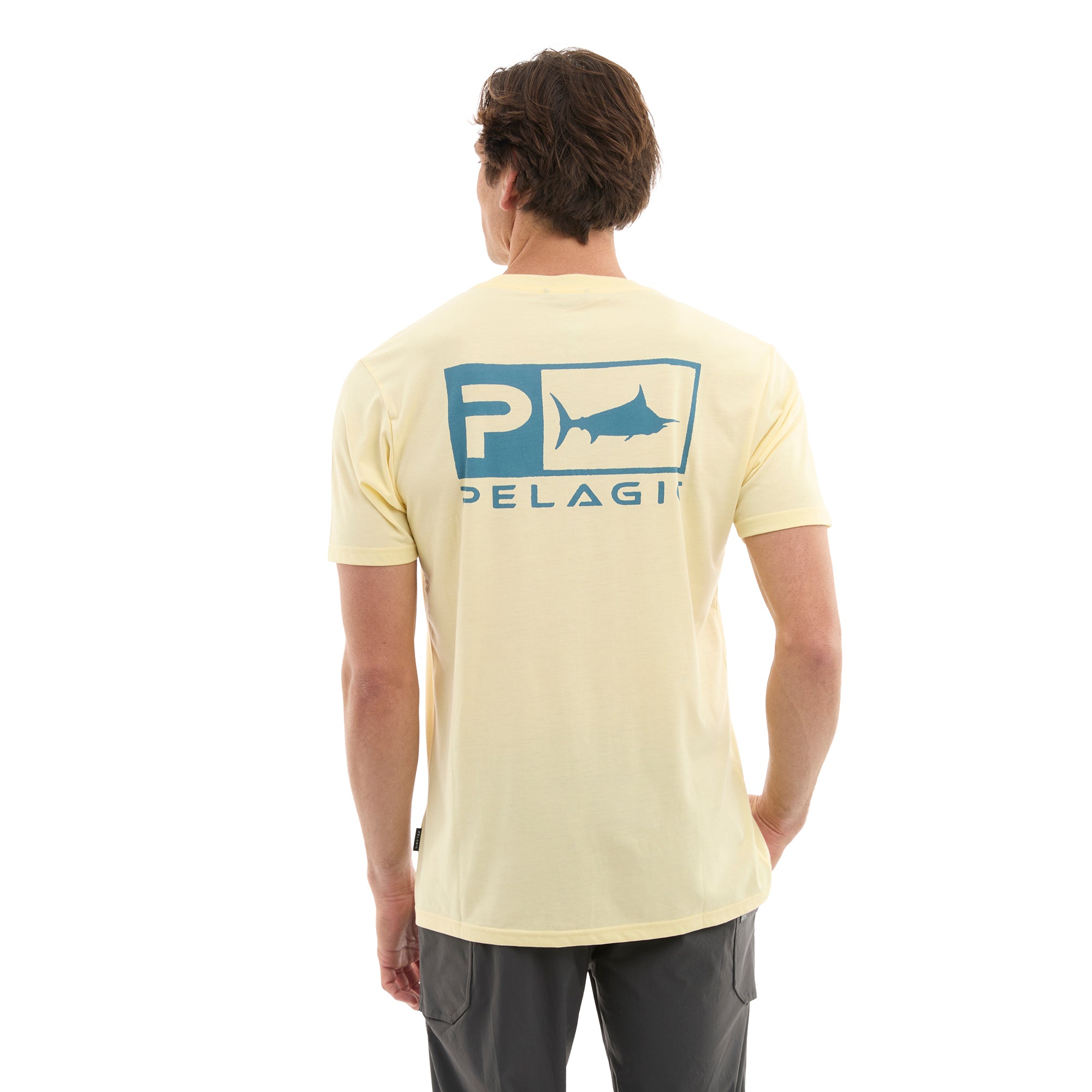 Pelagic Rusted Icon maglietta uomo giallo melange tri-blend