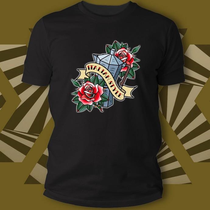 Matrix Music Store Tribe Rex Italian Style Tattoo t-shirt stampa digitale