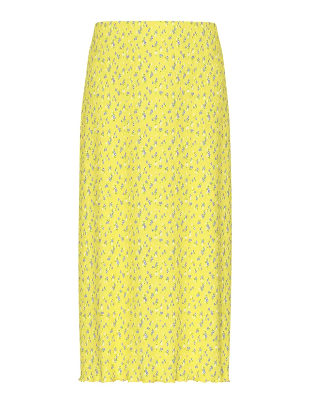 Pieces Pcflora HW Midi Skirt BC Gonna Donna XS Banana Pallido