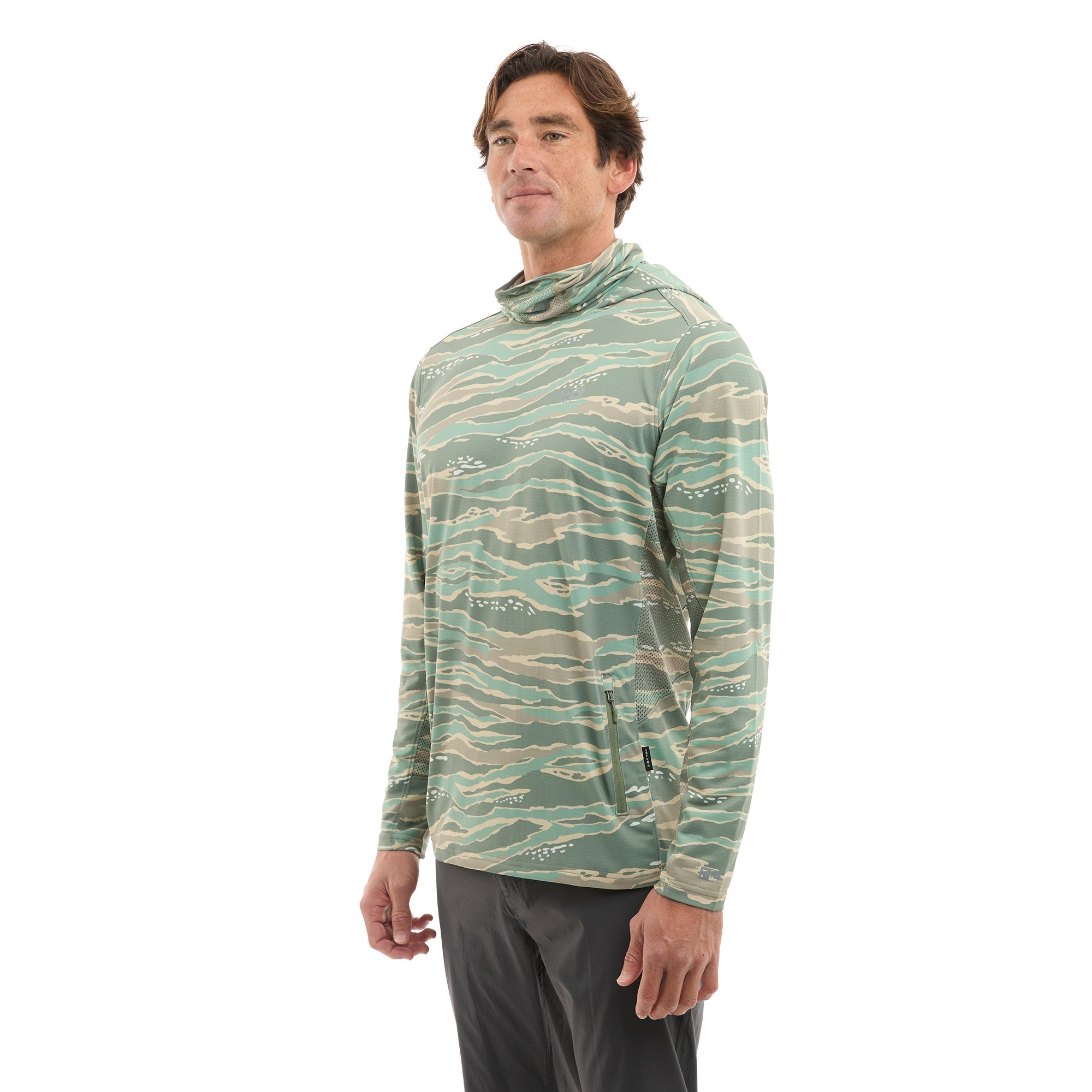 Pelagic Exo-Tech felpa uomo mangrove UPF 50+