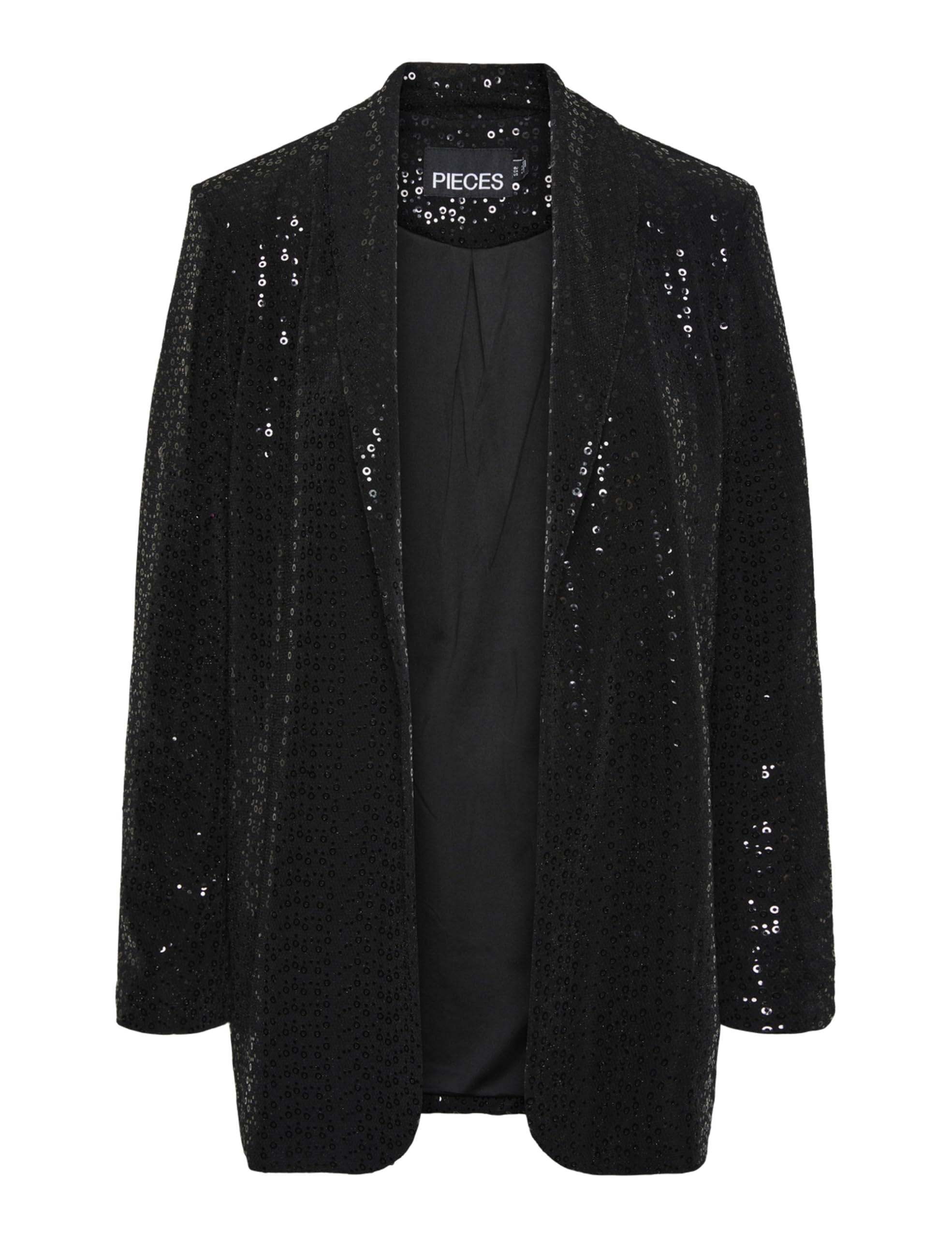 PIECES PCSIDDY blazer donna nero paillettes