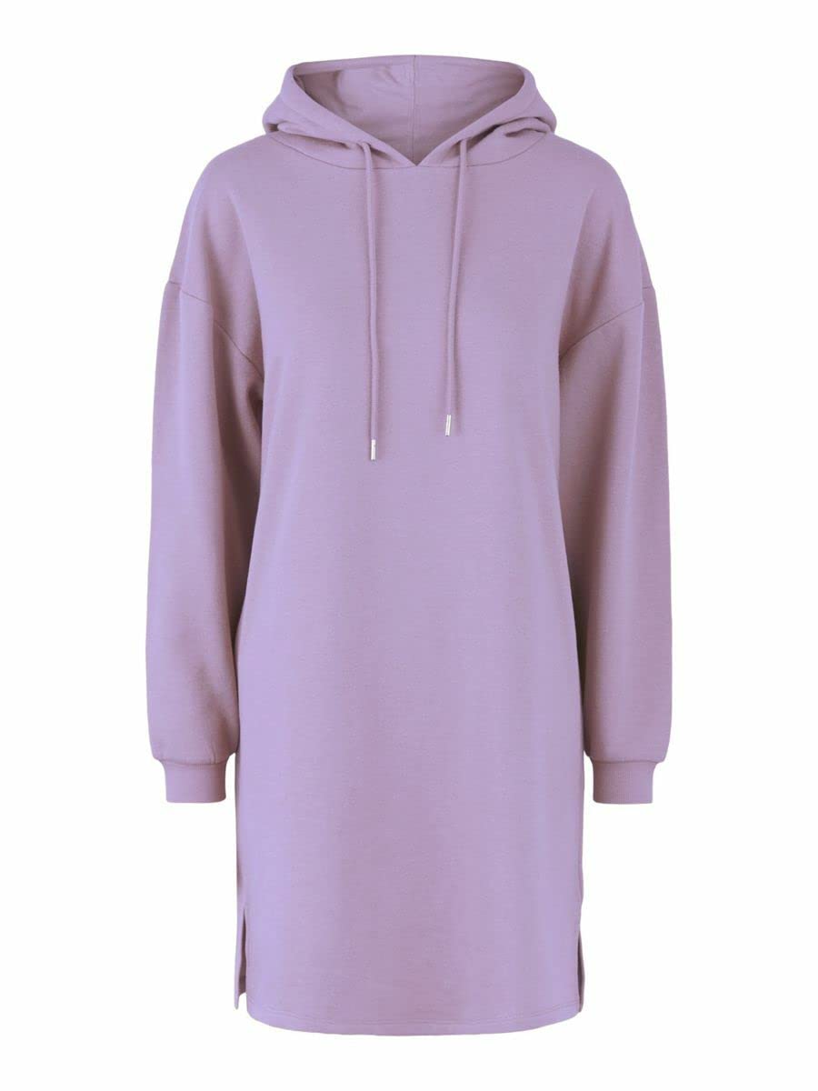 Pieces Pcchilli LS Sweat Dress Noos BC abito XS visone felpato