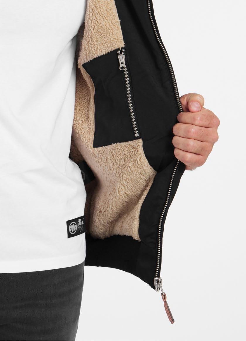 Pitbull Elkwood III giacca invernale uomo nero cappuccio