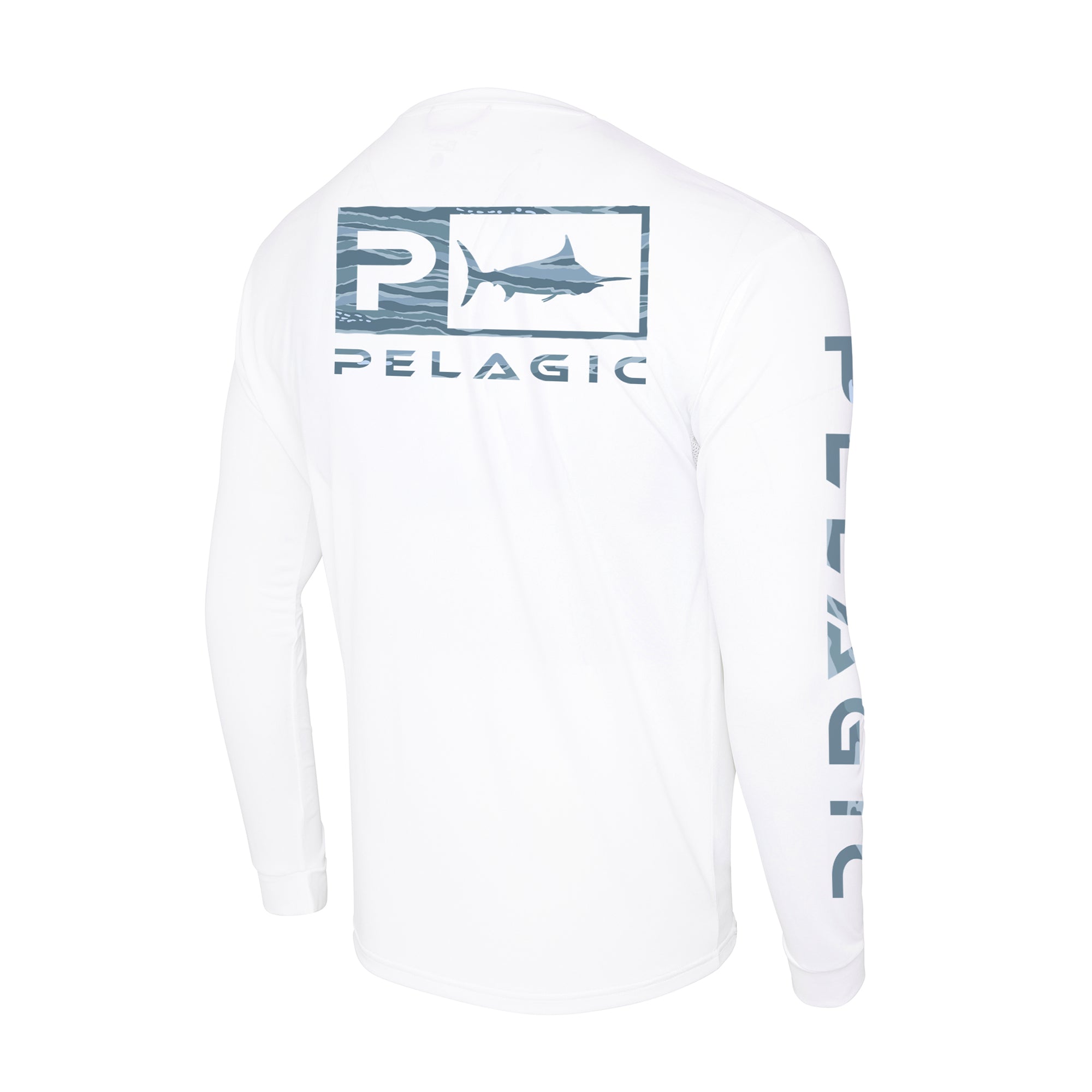 Pelagic Aquatek Wahoo Icon maglia manica lunga bianca UPF 50+