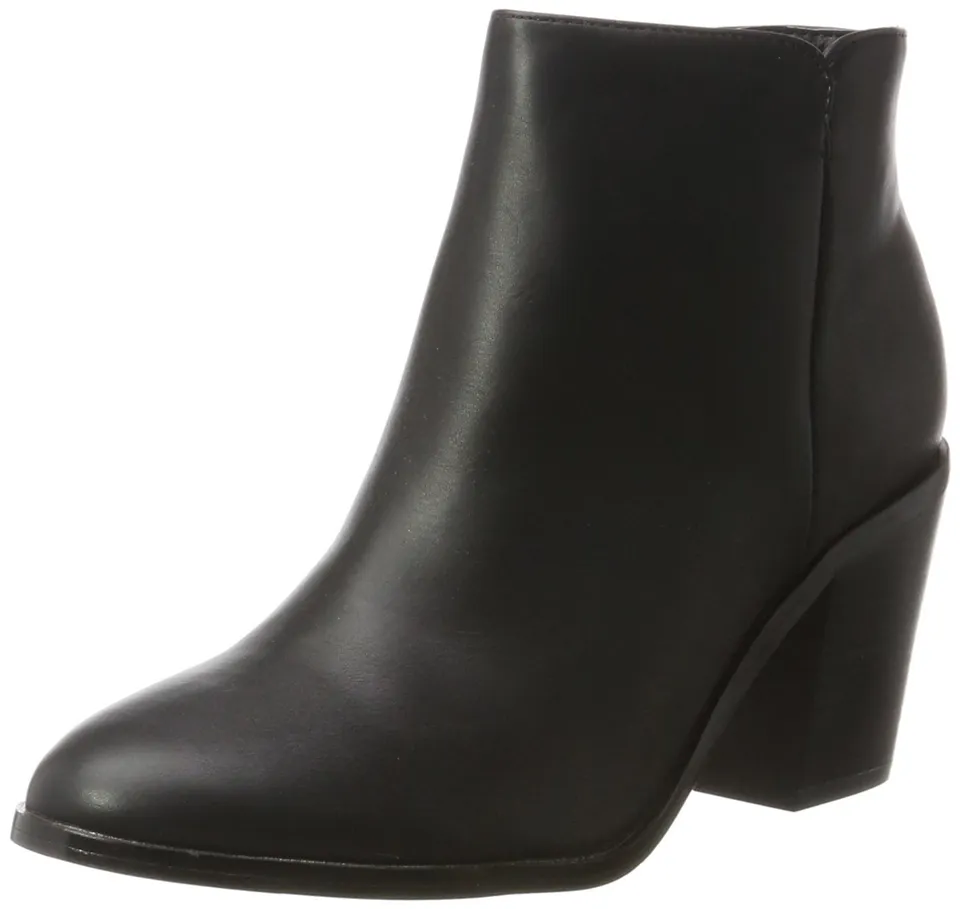 Pieces Pspera Boot stivaletti donna neri pelle con zip