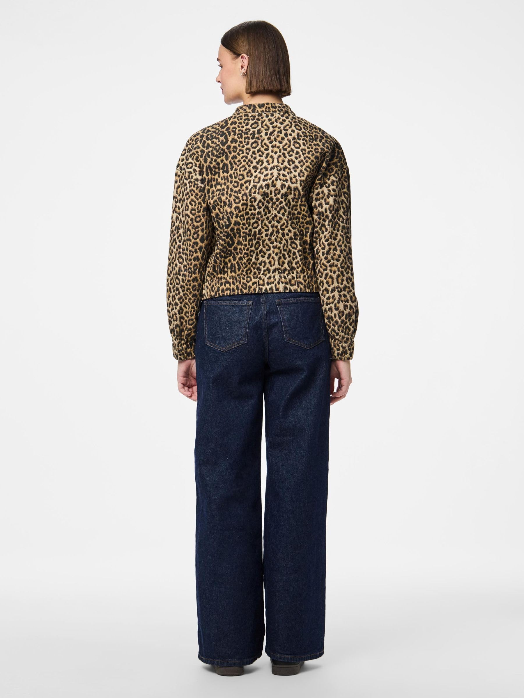 Pieces Pcsalume Bomber Leopard giacca donna S leopardata
