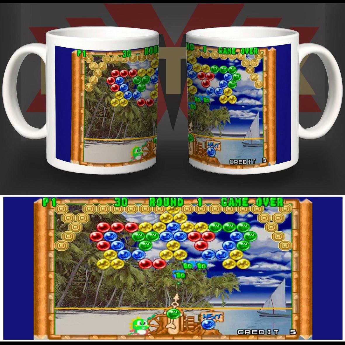 Matrix Music Store Vintage Videogame Puzzle Bubble tazza ceramica microonde