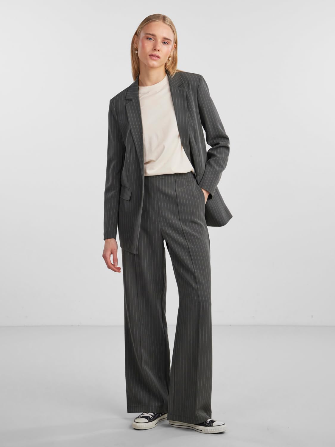 PIECES Pcbozzy HW pantaloni larghi a righe