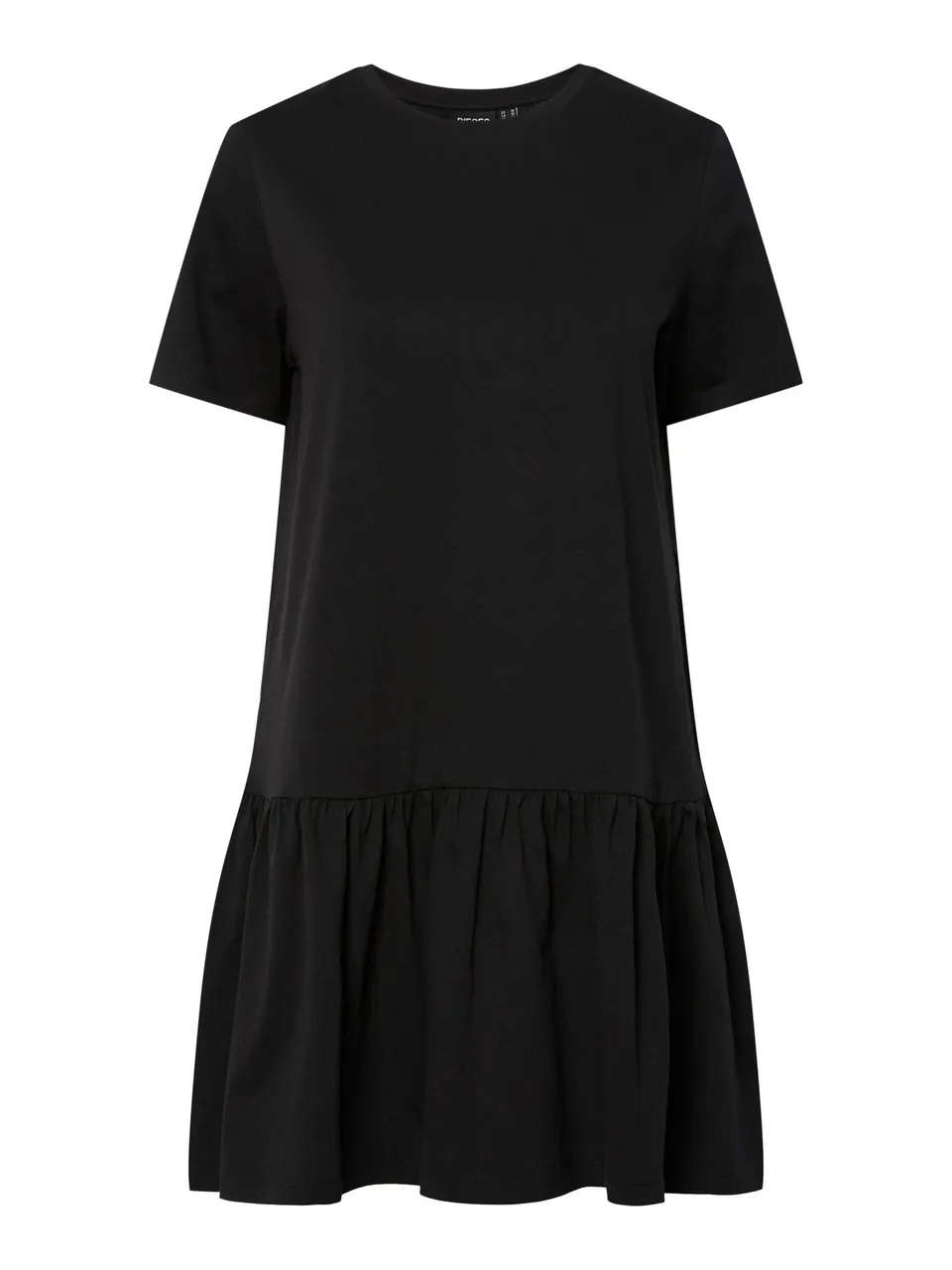 Pieces Pcdisso Abito Donna Nero Jersey Collo Tondo