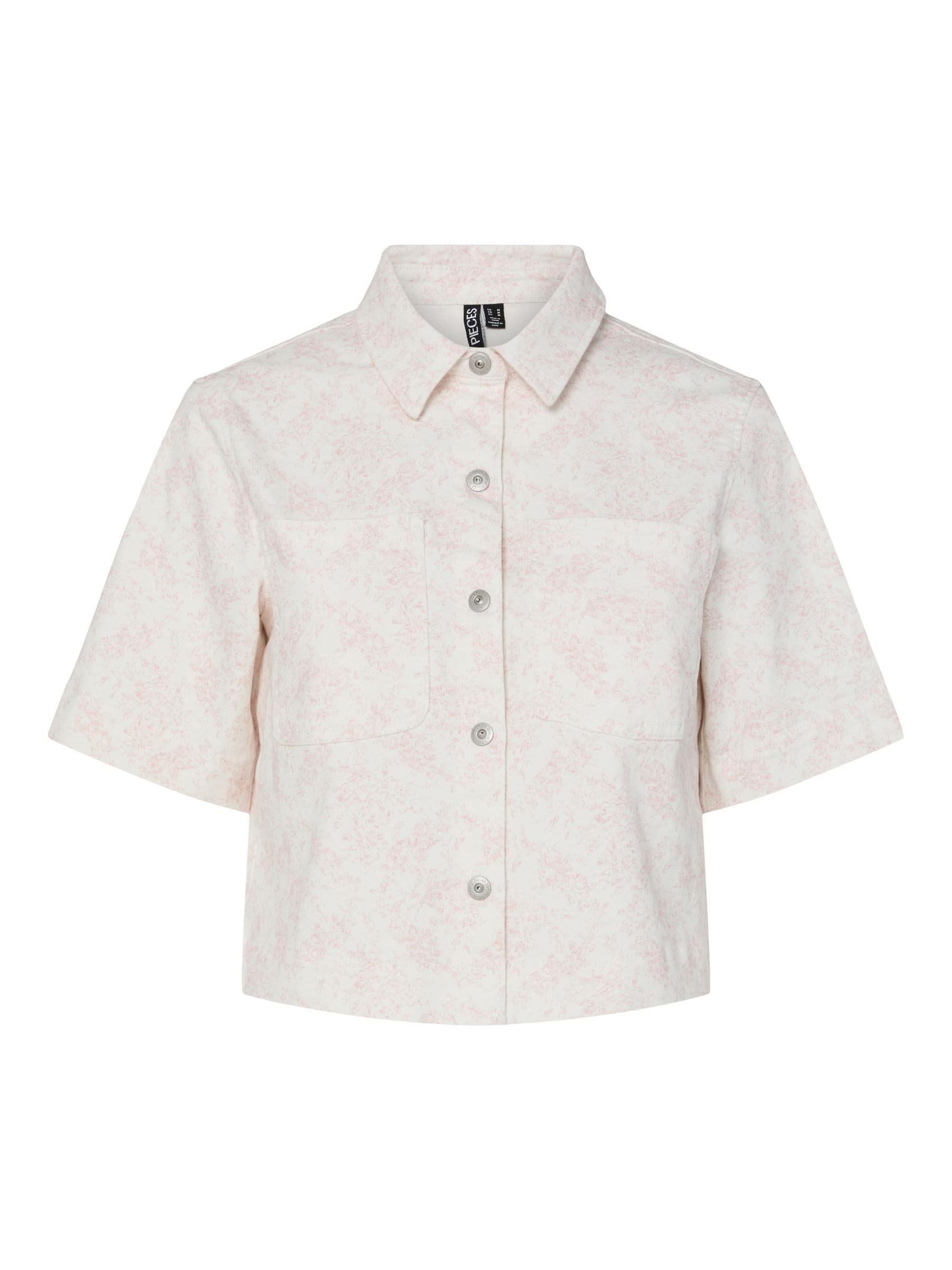 Pieces Pcsalume camicia donna maniche corte cotone