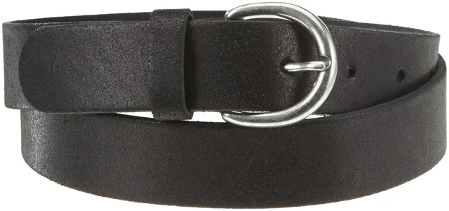 Pieces cintura donna nera pelle 3 cm