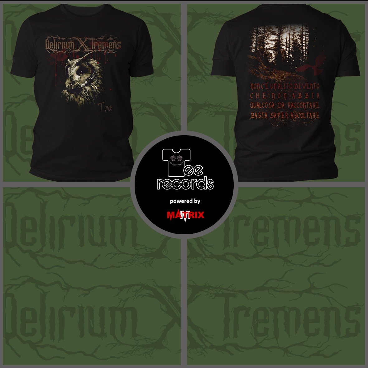 Matrix Music Store Delirium X Tremens Troi 1 t-shirt cotone organico