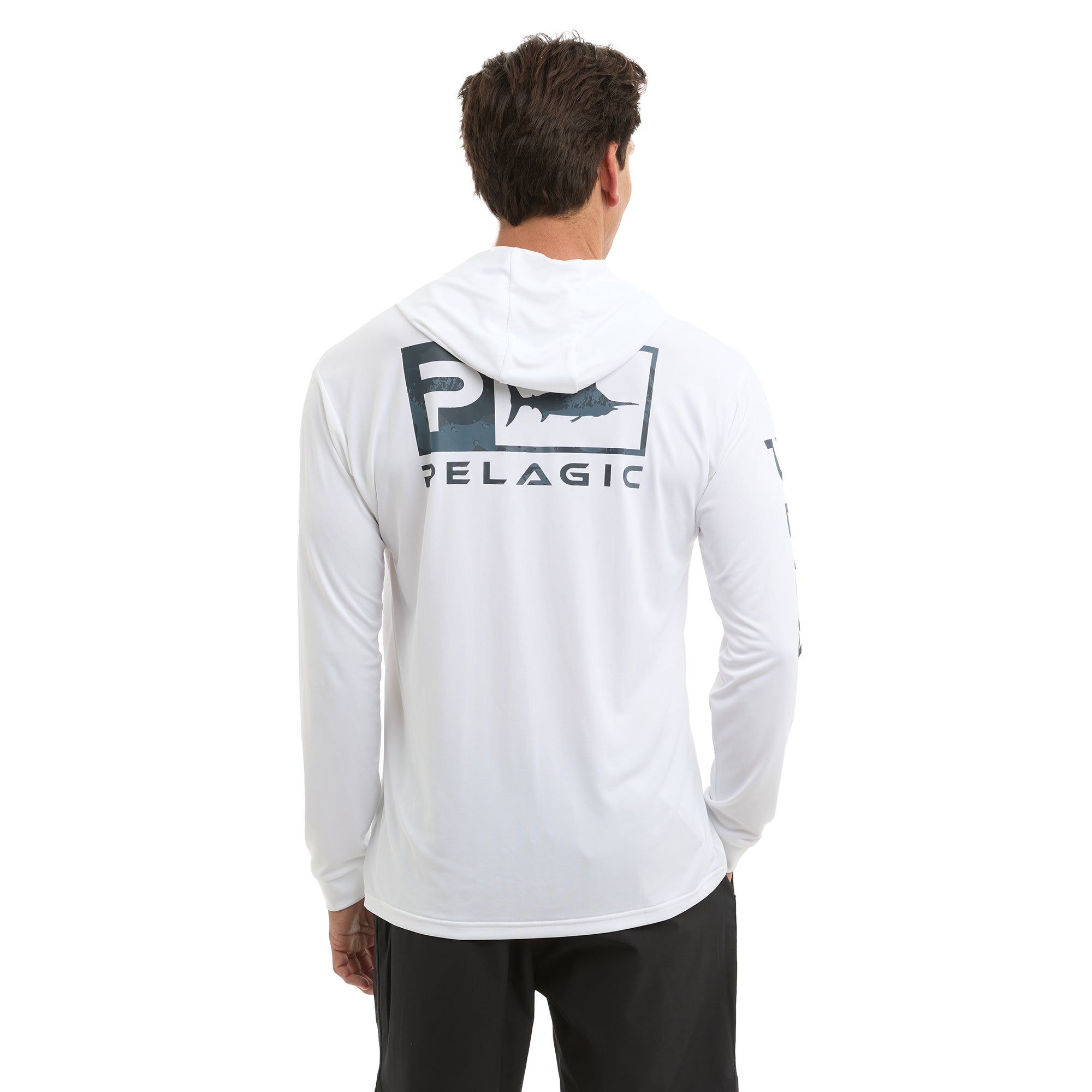 Pelagic Aquatek Icon Camo maglia pesca UPF 50+ bianca
