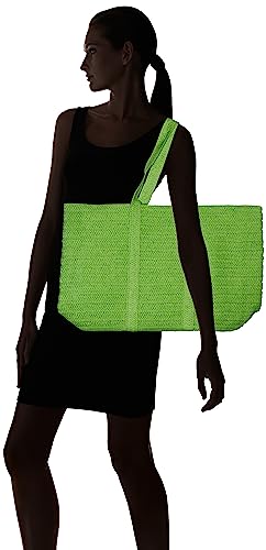 Pieces Pcloma Straw shopper donna verde paglia