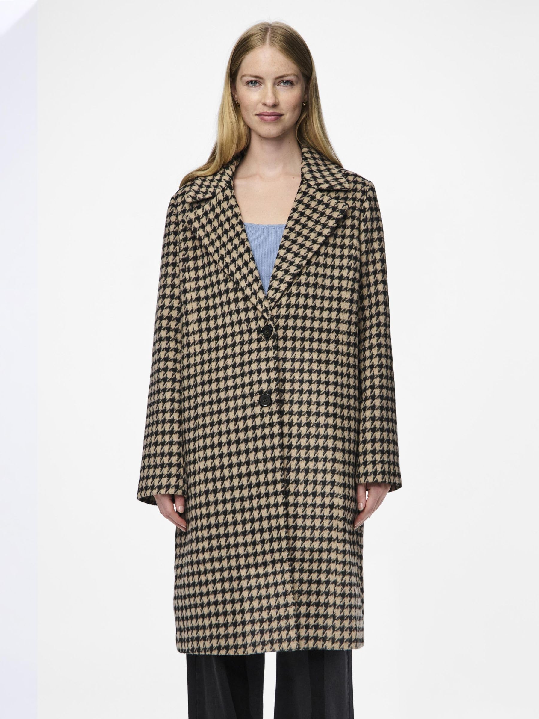 Pieces Pcandrea Cappotto Donna a Quadri XS