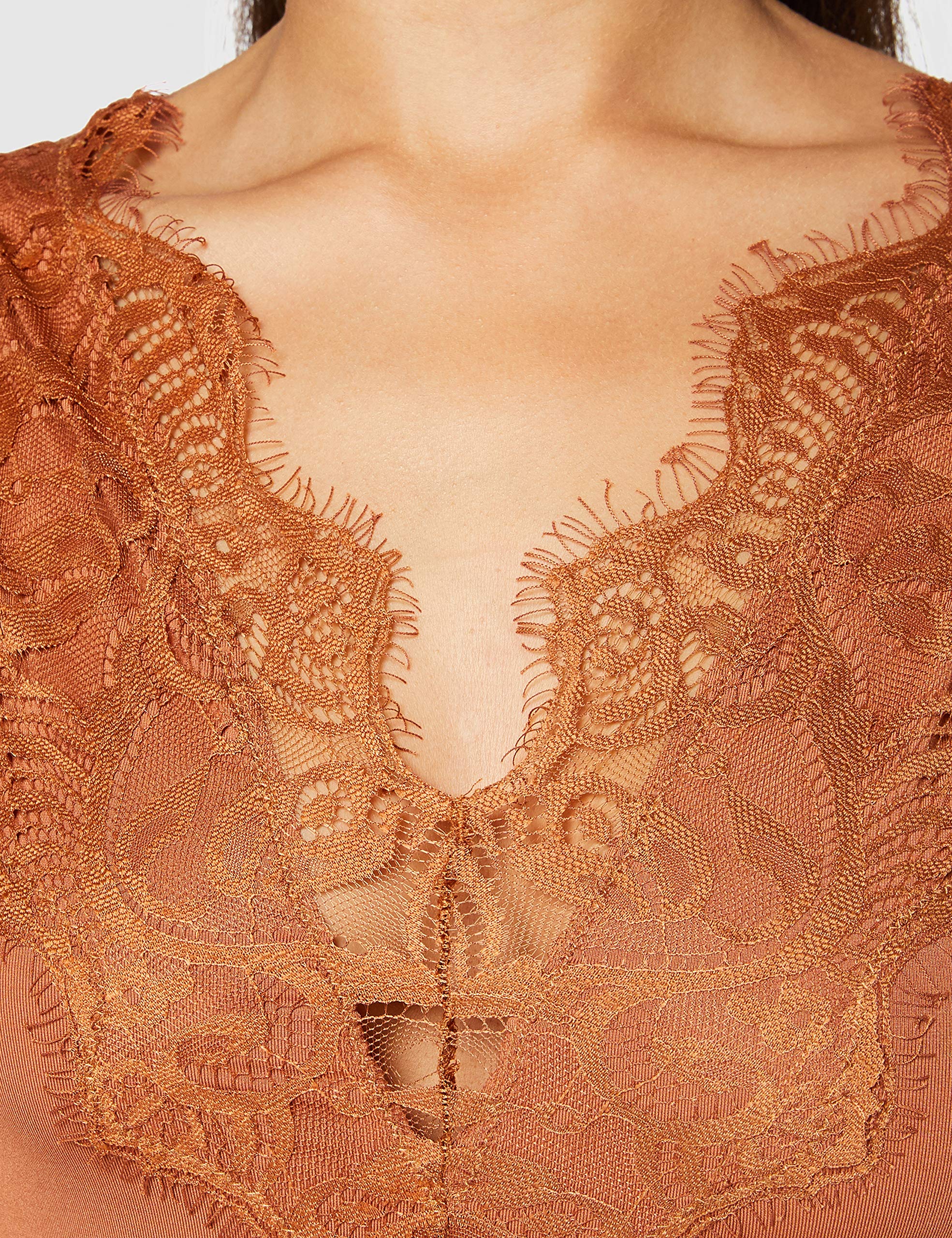 Pieces Pcilu SL Top Noos top pizzo Mocha Bisque