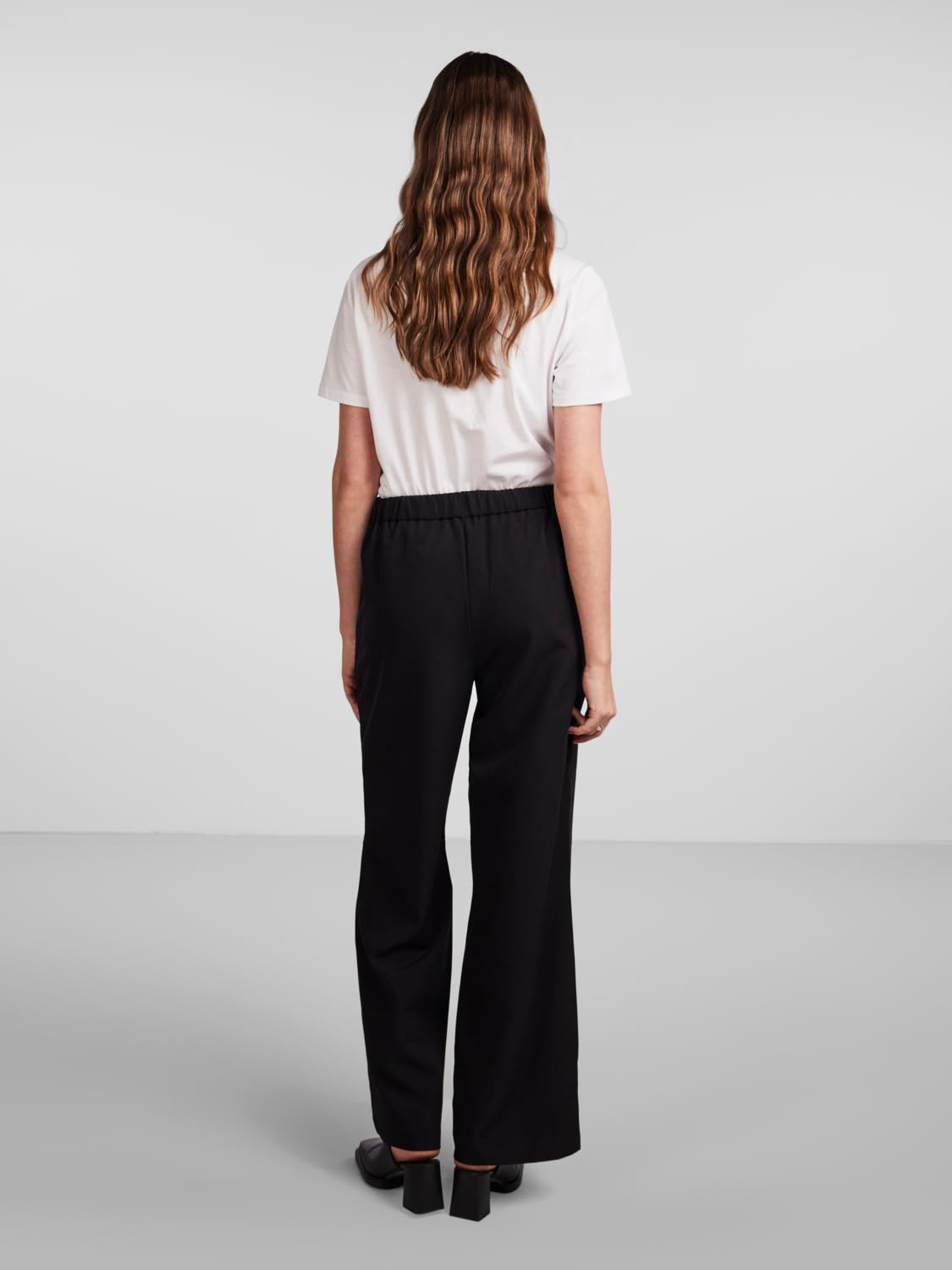 PIECES Pcbozzy HW Wide Plain Pant Noos BC pantaloni neri