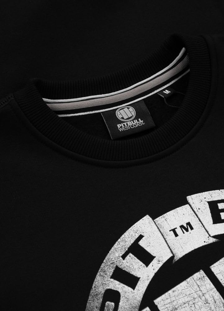 Pit Bull West Coast Steel Logo felpa uomo nera L cotone