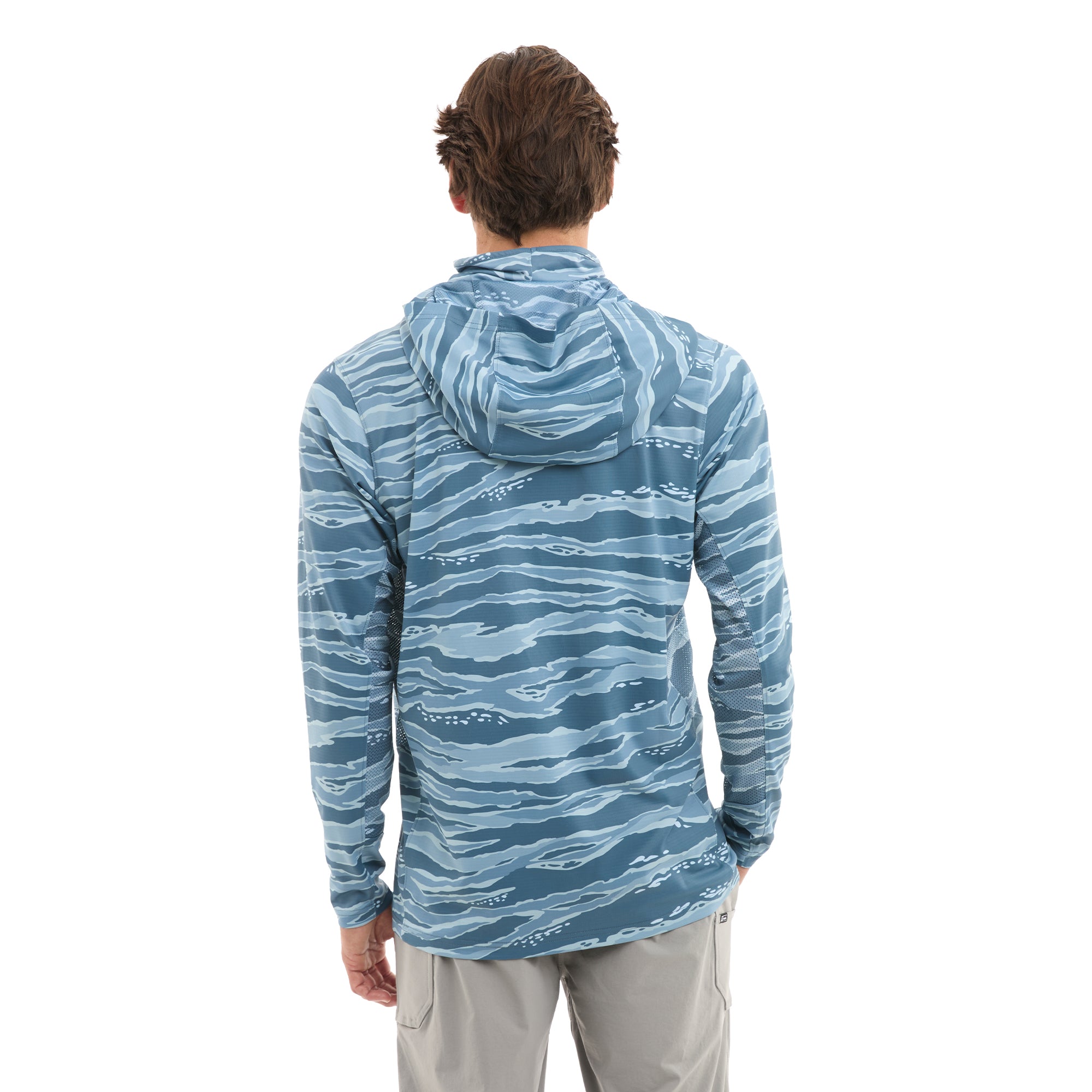 PELAGIC Exo-Tech felpa con cappuccio petrolio UPF 50+