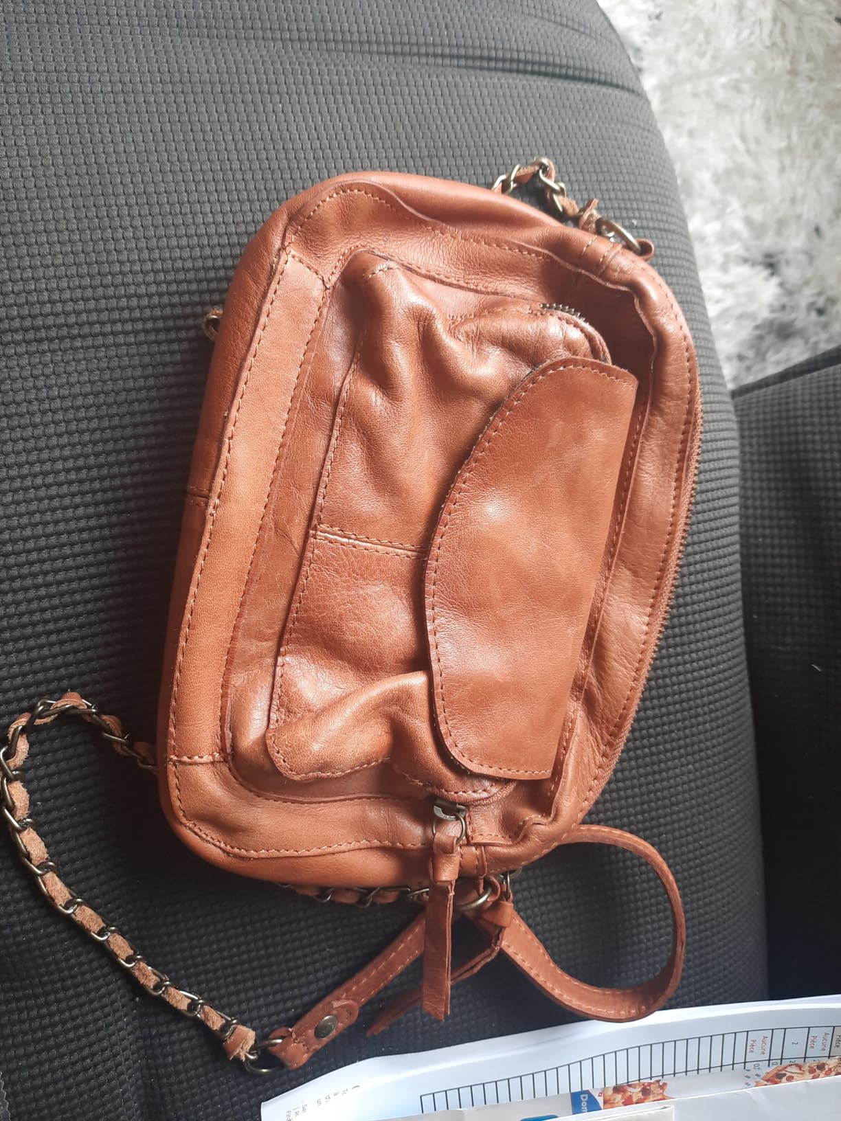 Pieces Pcnaina Leather Cross Body Fc Noos borsa Root Beer