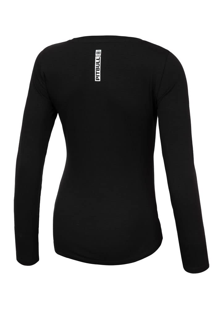 Pitbull Maglia Donna Manica Lunga Nera Cotone Girocollo