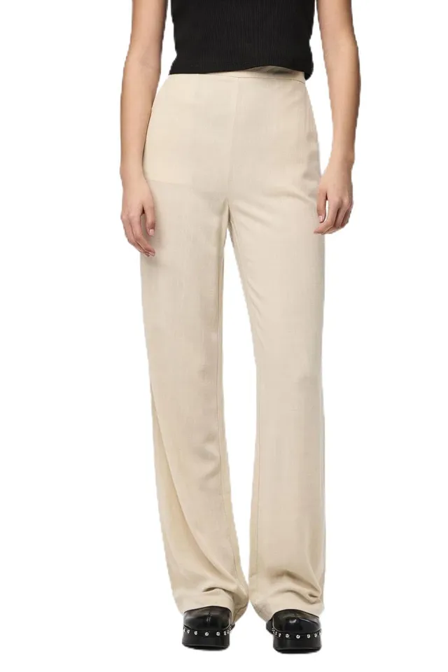 Pieces Pcvinsty Pantaloni Lino Donna L