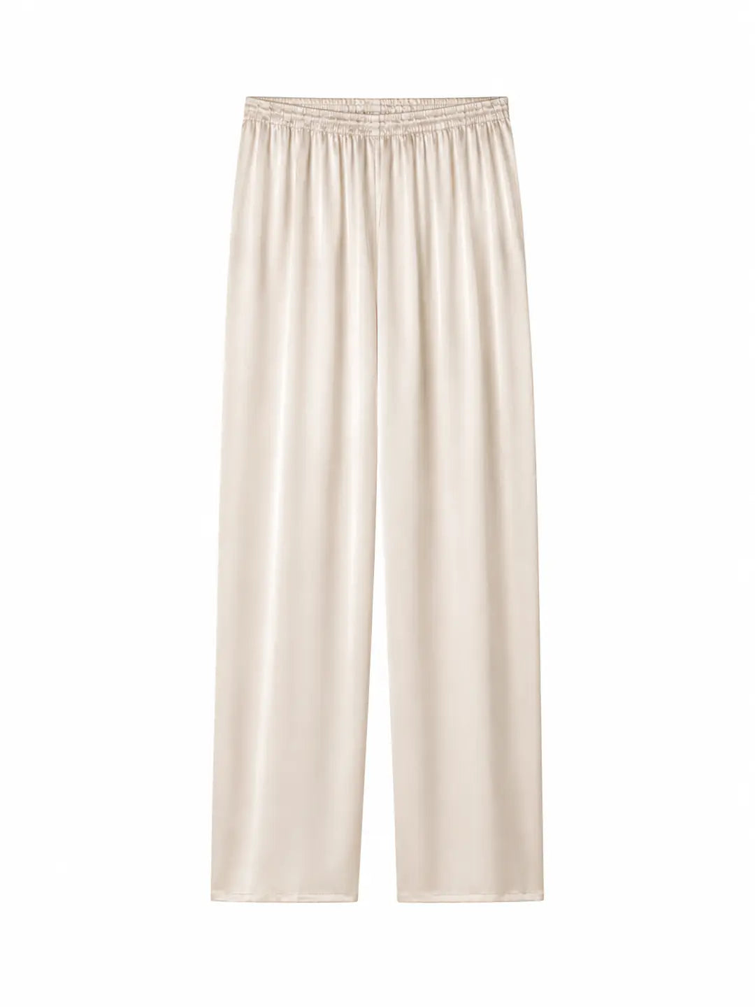 el.residu Risha Satin pantaloni seta off-white M