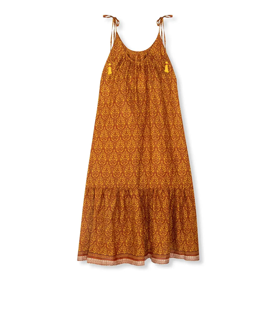el.residu Myra 19 vestito midi arancione viscosa S/M
