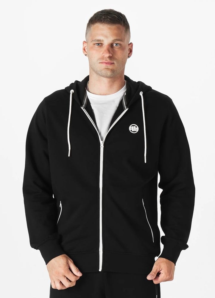 Pit Bull West Coast Small Logo felpa zip cappuccio M cotone