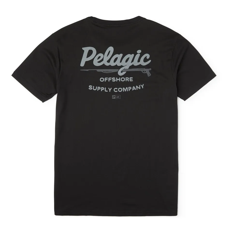 Pelagic Gunner t-shirt uomo nera cotone