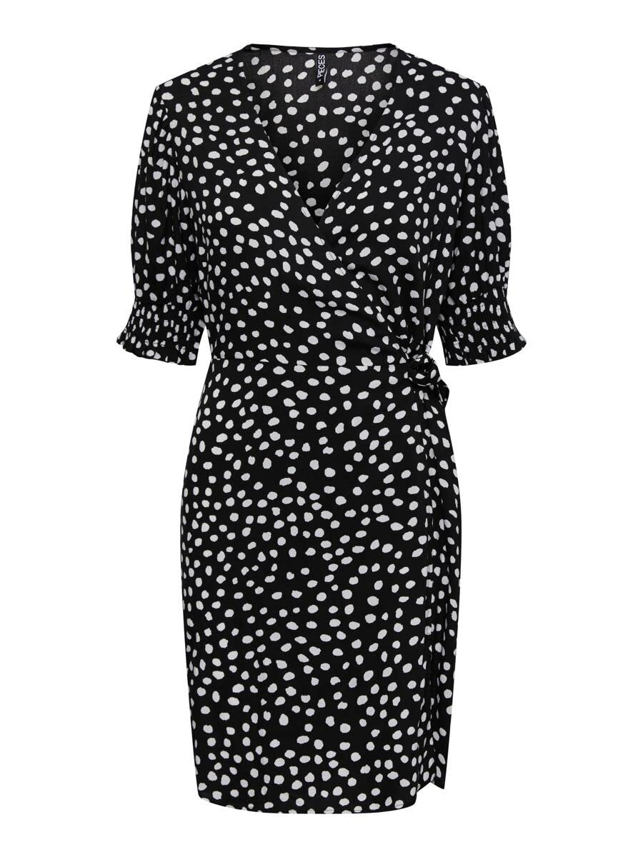 Pieces vestito donna rosa fragola a fiori