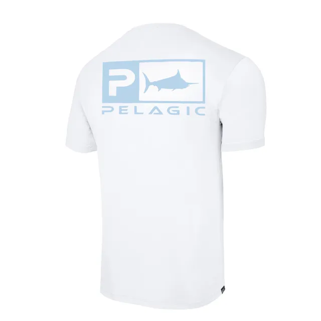 Pelagic Freespool Rusted Icon t-shirt bianca UPF 50+ traspirante
