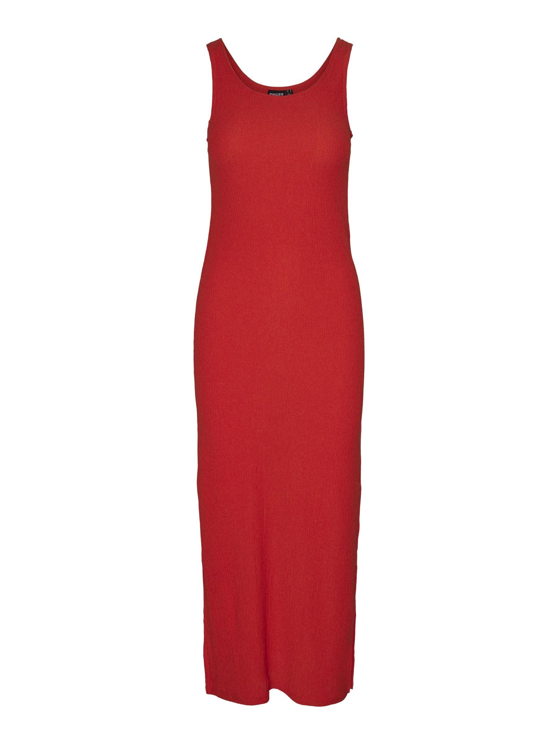 Pieces Pcluna SL maxi vestito donna navy cotone