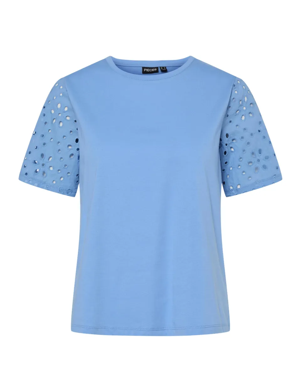Pieces Pctandrea SS Embroidery maglietta donna ricamata